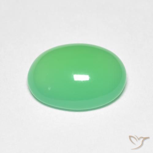 Crisoprásio Luz verde Natural 3.71ct, oval, Translúcido