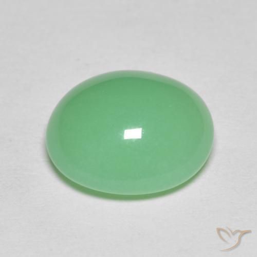 Crisoprásio Verde amarelado claro Natural 4.25ct, oval, Opaco