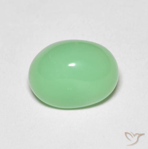 Crisoprásio Luz verde Natural 4.08ct, oval, Opaco