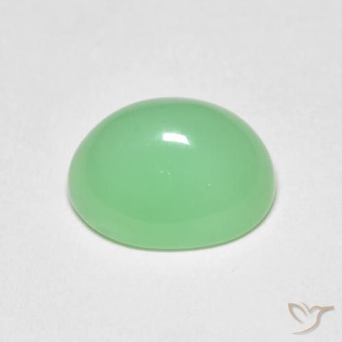 Crisoprásio Luz verde Natural 4.08ct, oval, Opaco