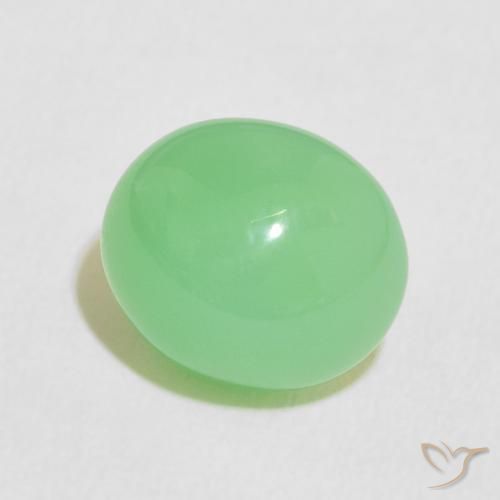Crisoprásio Verde Trevo Claro Natural 4.19ct, oval, Translúcido