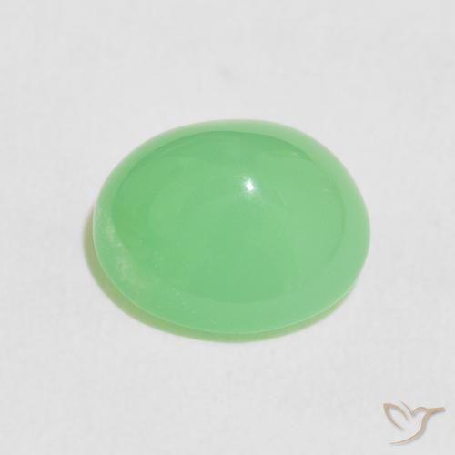 Crisoprásio Verde Trevo Claro Natural 4.19ct, oval, Translúcido
