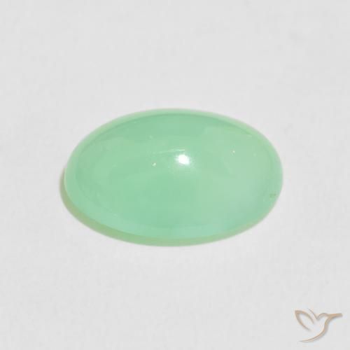 Crisoprásio Verde Trevo Claro Natural 4.68ct, oval, Translúcido
