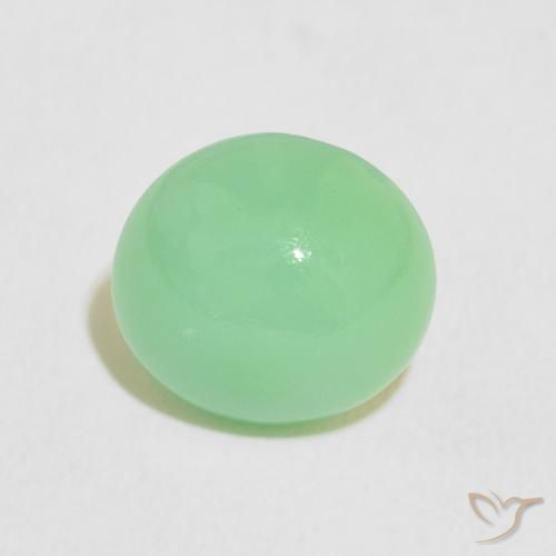 2.78ct Natural Verde amarelado claro Crisoprásio, oval, Translúcido