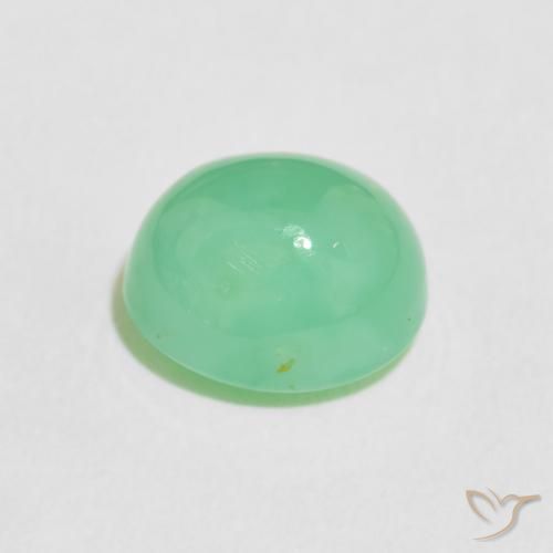 Crisoprásio Verde Menta Claro Natural 3.76ct, oval, Translúcido