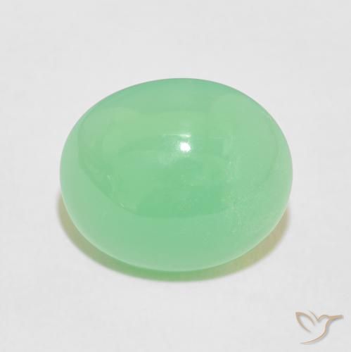 4.70ct Natural Verde amarelado claro Crisoprásio, oval, Opaco