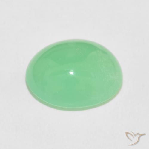 Crisoprásio Verde amarelado claro Natural 4.70ct, oval, Opaco