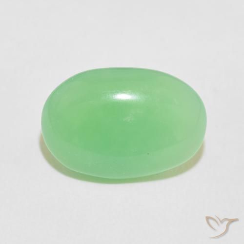 5.72ct Natural Verde amarelado Crisoprásio, oval, Opaco