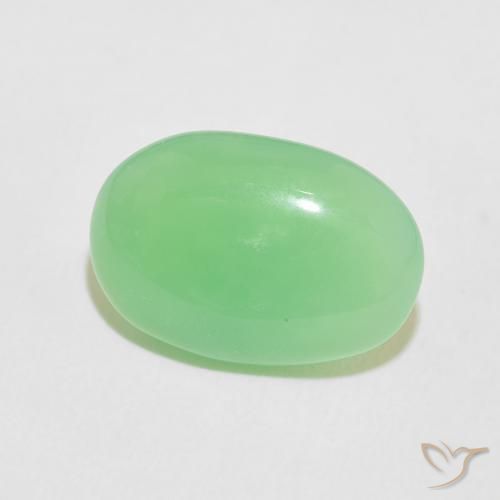 Crisoprásio Verde amarelado Natural 5.72ct, oval, Opaco