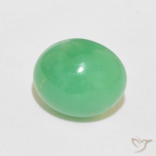 Crisoprásio Verde Trevo Claro Natural 3.31ct, oval, Opaco
