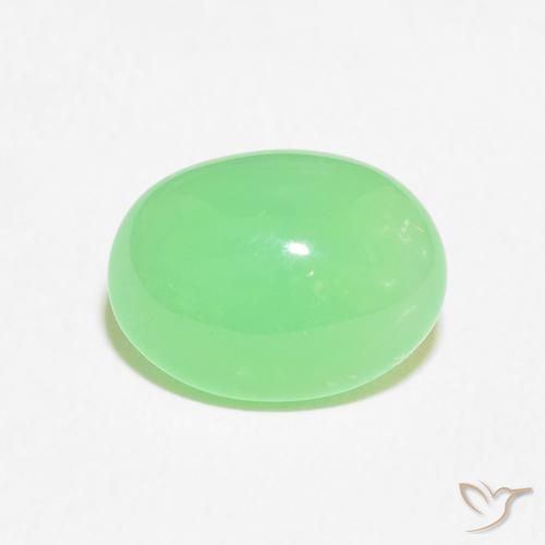 3.02ct Natural Luz verde Crisoprásio, oval, Opaco