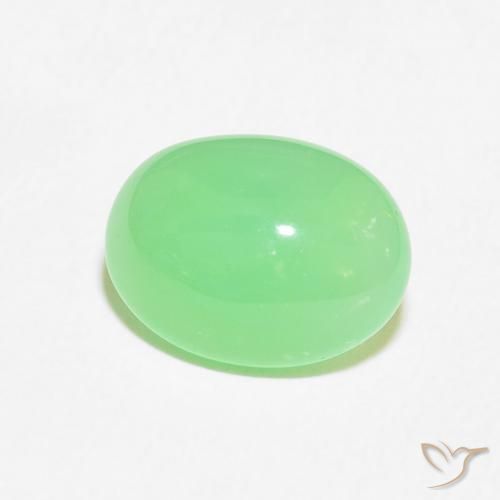 Crisoprásio Luz verde Natural 3.02ct, oval, Opaco