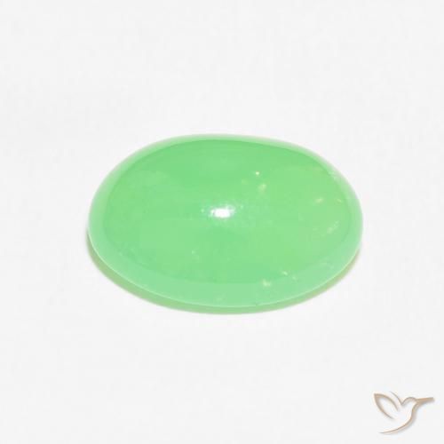 Crisoprásio Luz verde Natural 3.02ct, oval, Opaco