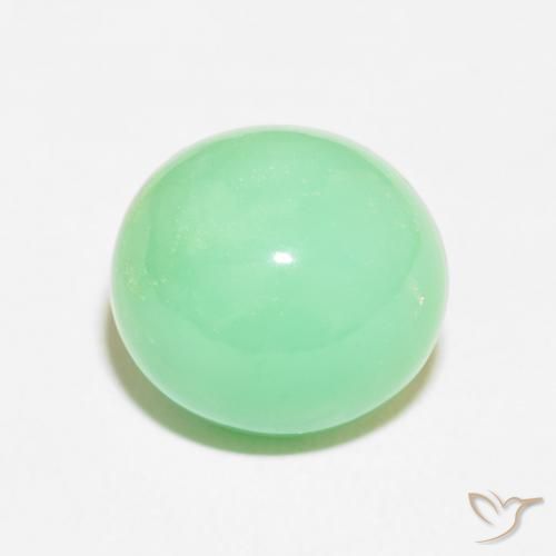 8.40ct Natural Samambaia Verde Claro Crisoprásio, oval, Opaco