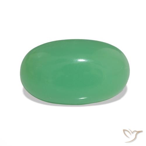Crisoprásio trevo verde Natural 3.60ct, Corte Oval, Opaco