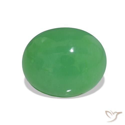 Crisoprásio Verde amarelado Natural 3.50ct, Corte Oval, Opaco