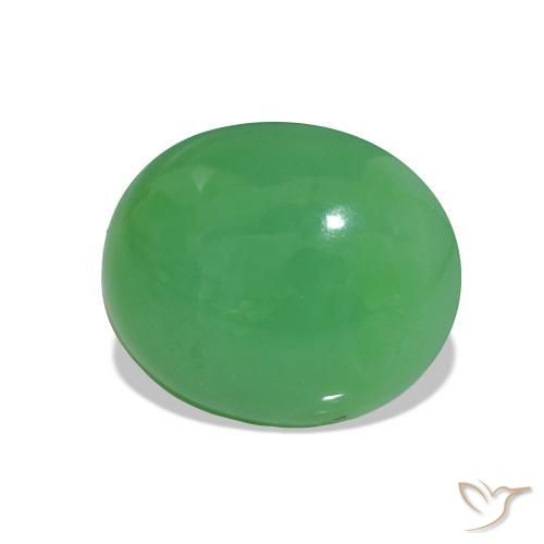 Crisoprásio Verde amarelado Natural 3.50ct, Corte Oval, Opaco