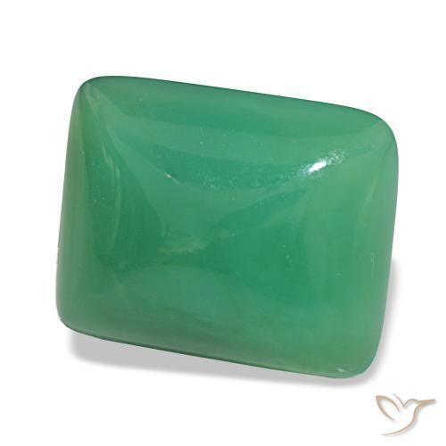 Crisoprásio Verde médio Natural 12.08ct, baguete, Opaco