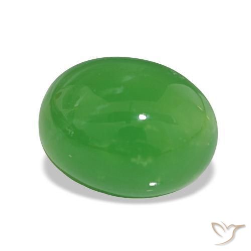 Crisoprásio verde vivo Natural 5.19ct, Corte Oval, Opaco