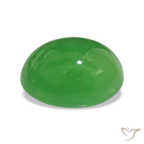 Crisoprásio verde vivo Natural 5.19ct, Corte Oval, Opaco