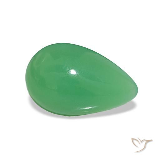 Crisoprásio trevo verde Natural 2.34ct, Formato de pêra, Opaco