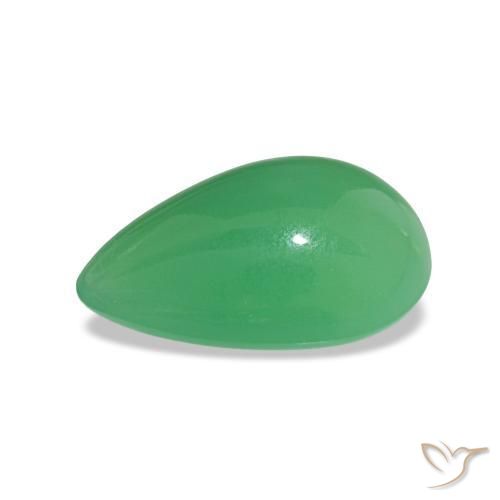 Crisoprásio trevo verde Natural 2.34ct, Formato de pêra, Opaco