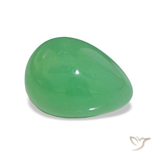 Crisoprásio Verde médio Natural 2.30ct, Formato de pêra, Opaco