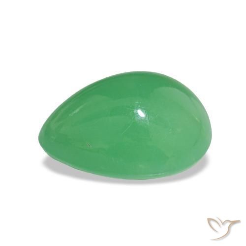 Crisoprásio Verde médio Natural 2.30ct, Formato de pêra, Opaco