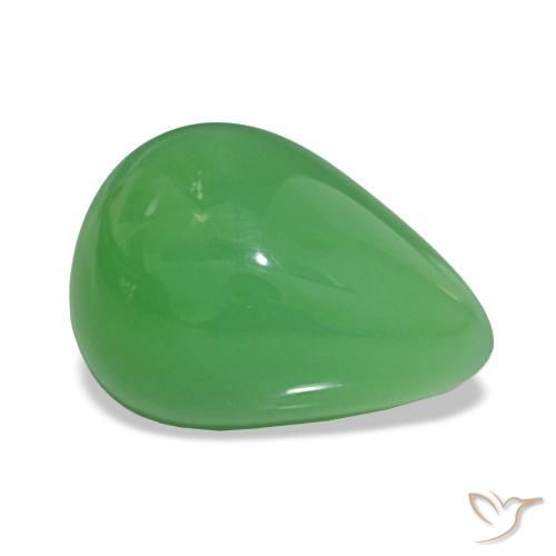 Crisoprásio Verde médio Natural 3.65ct, Formato de pêra, Opaco
