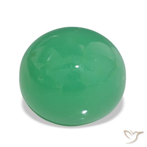 Crisoprásio Manjericão Verde Claro Natural 6.80ct, Corte Oval, Opaco