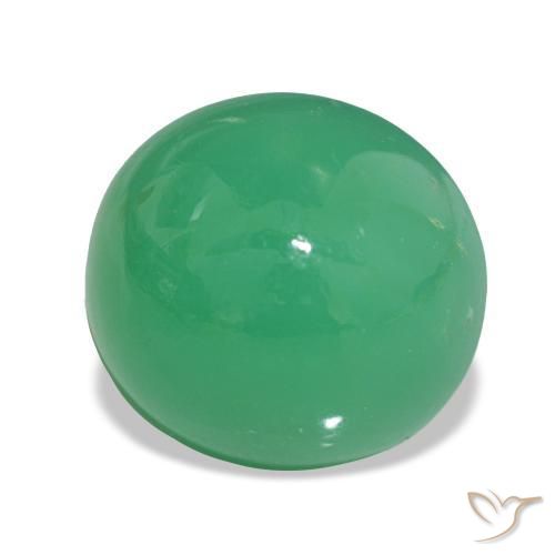 Crisoprásio Manjericão Verde Claro Natural 6.80ct, Corte Oval, Opaco