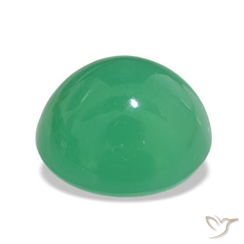 Crisoprásio Manjericão Verde Claro Natural 6.80ct, Corte Oval, Opaco