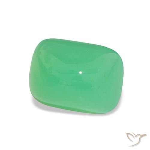Crisoprásio verde natural 2,24ct, baguete, opaco