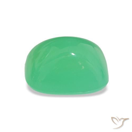 Crisoprásio verde natural 2,24ct, baguete, opaco