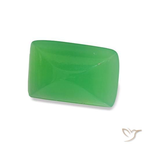 Crisoprásio Verde médio Natural 1.43ct, baguete, Opaco