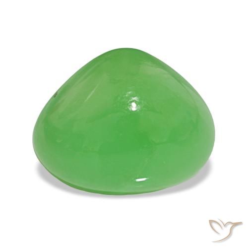 Crisoprásio verde vivo Natural 5.80ct, Formato de pêra, Opaco