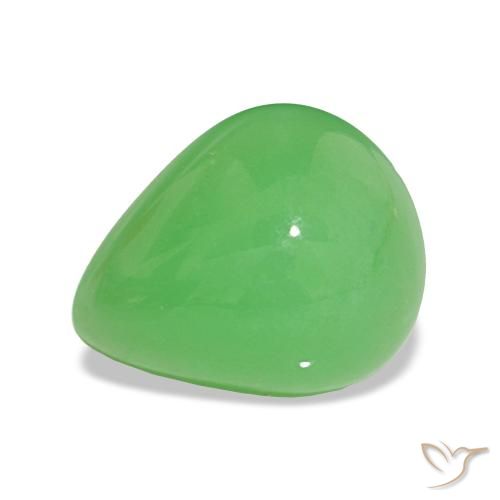 2.93ct verde vivo Crisoprásio, Formato de pêra, Opaco