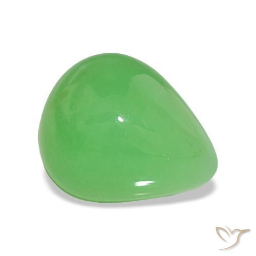 Crisoprásio verde vivo Natural 2.93ct, Formato de pêra, Opaco
