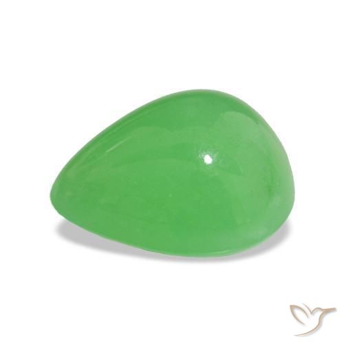 Crisoprásio verde vivo Natural 2.93ct, Formato de pêra, Opaco