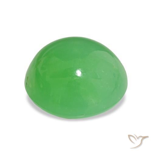 Crisoprásio verde elétrico Natural 7.50ct, Corte Oval, Opaco