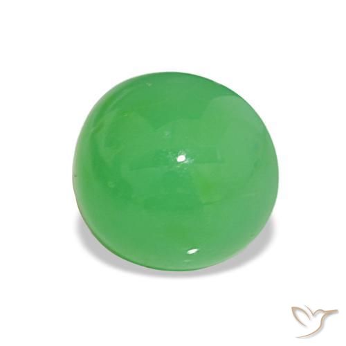 Crisoprásio verde natural 2,73ct, corte oval, opaco