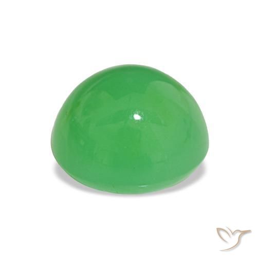 Crisoprásio verde natural 2,73ct, corte oval, opaco