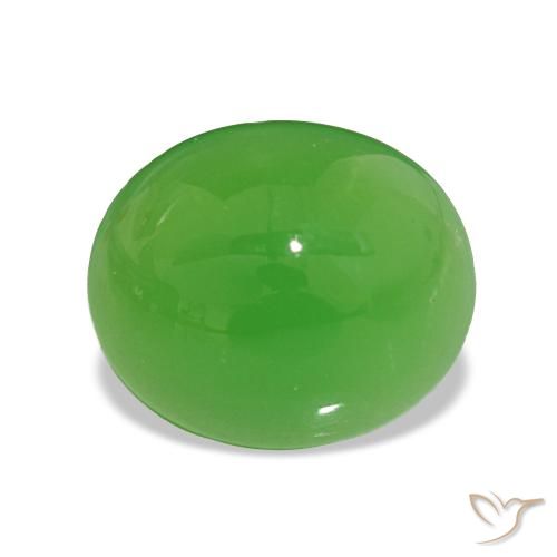 2.80ct verde vivo Crisoprásio, oval, Opaco