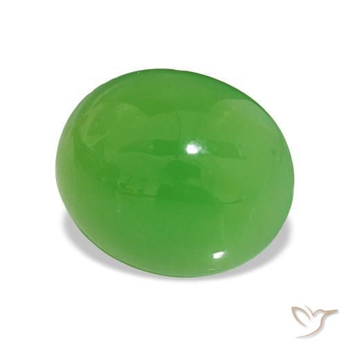 Crisoprásio verde vivo Natural 2.80ct, Corte Oval, Opaco