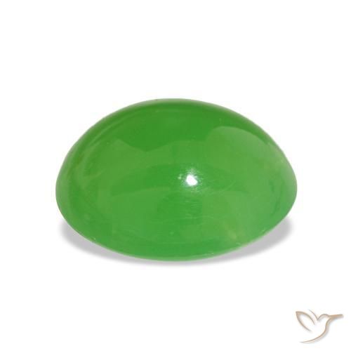 Crisoprásio verde vivo Natural 2.80ct, Corte Oval, Opaco