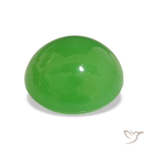 Crisoprásio verde vivo Natural 5.59ct, Corte Oval, Opaco