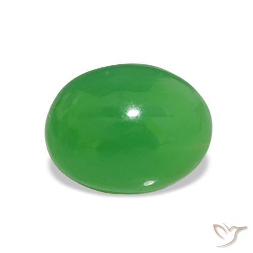 Crisoprásio verde elétrico Natural 1.98ct, Corte Oval, Opaco