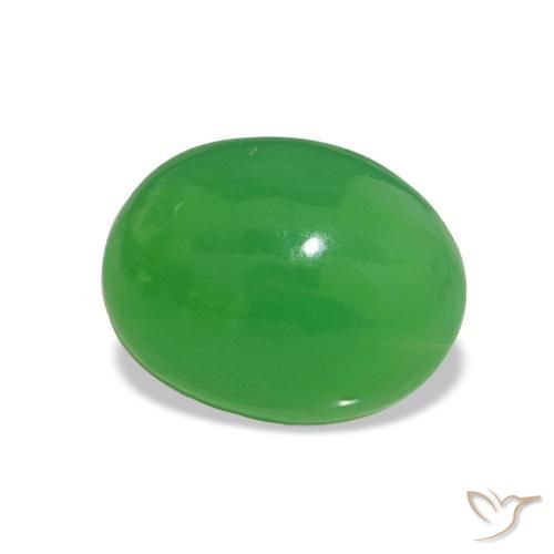 Crisoprásio verde elétrico Natural 1.98ct, Corte Oval, Opaco