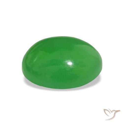 Crisoprásio verde elétrico Natural 1.98ct, Corte Oval, Opaco