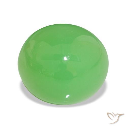 Crisoprásio verde vivo Natural 7.23ct, Corte Oval, Opaco